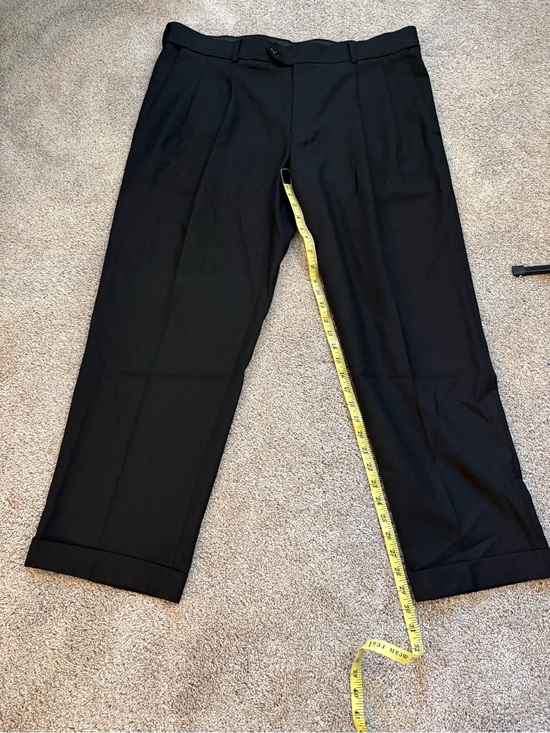 Sharkskin Other - Classic Fit Sharkskin Black Men's Dress Pants - Travel Collection